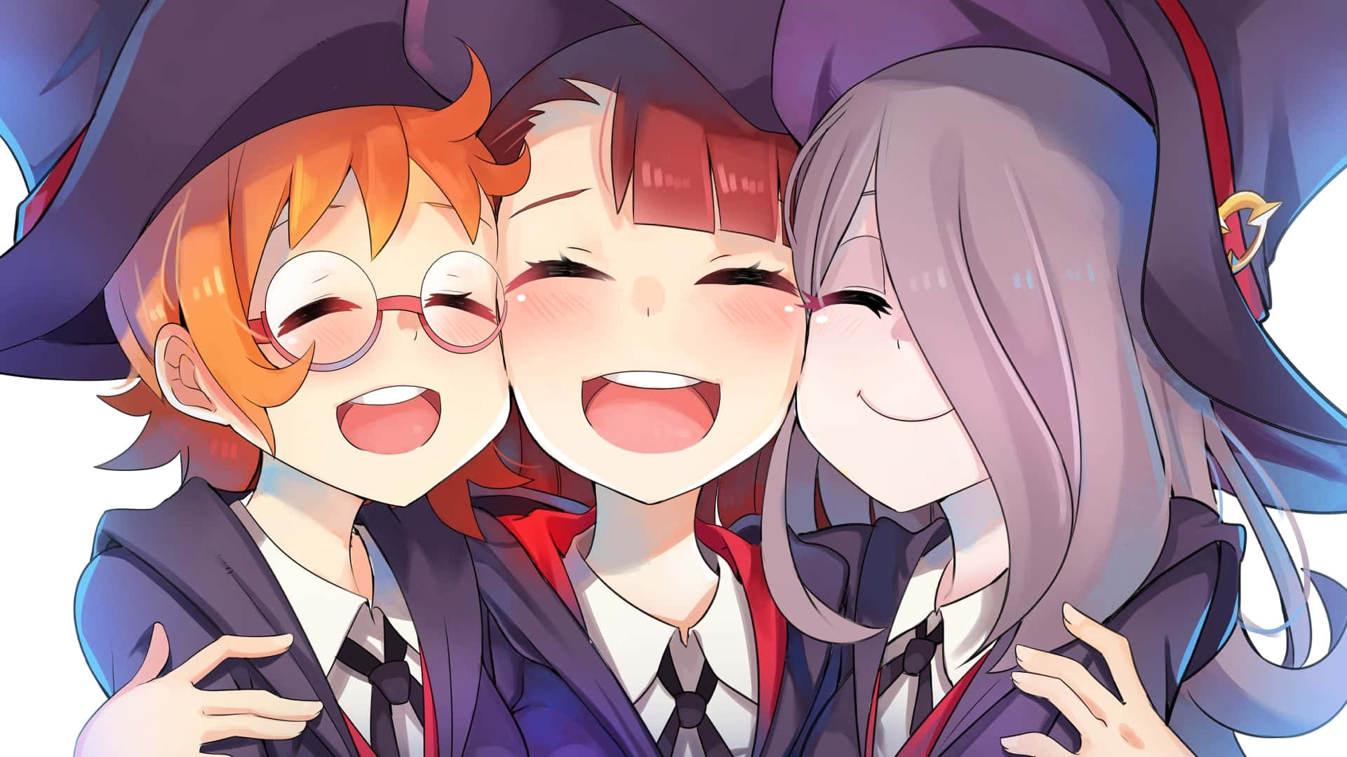 Atsuko, Lotte, And Sucy Little Witch Academia Wallpaper