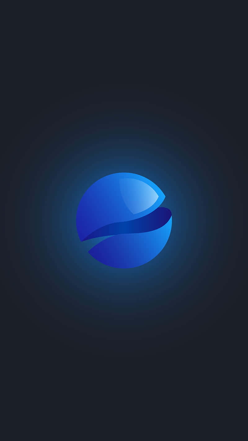 A Blue Pill Logo On A Dark Background Wallpaper