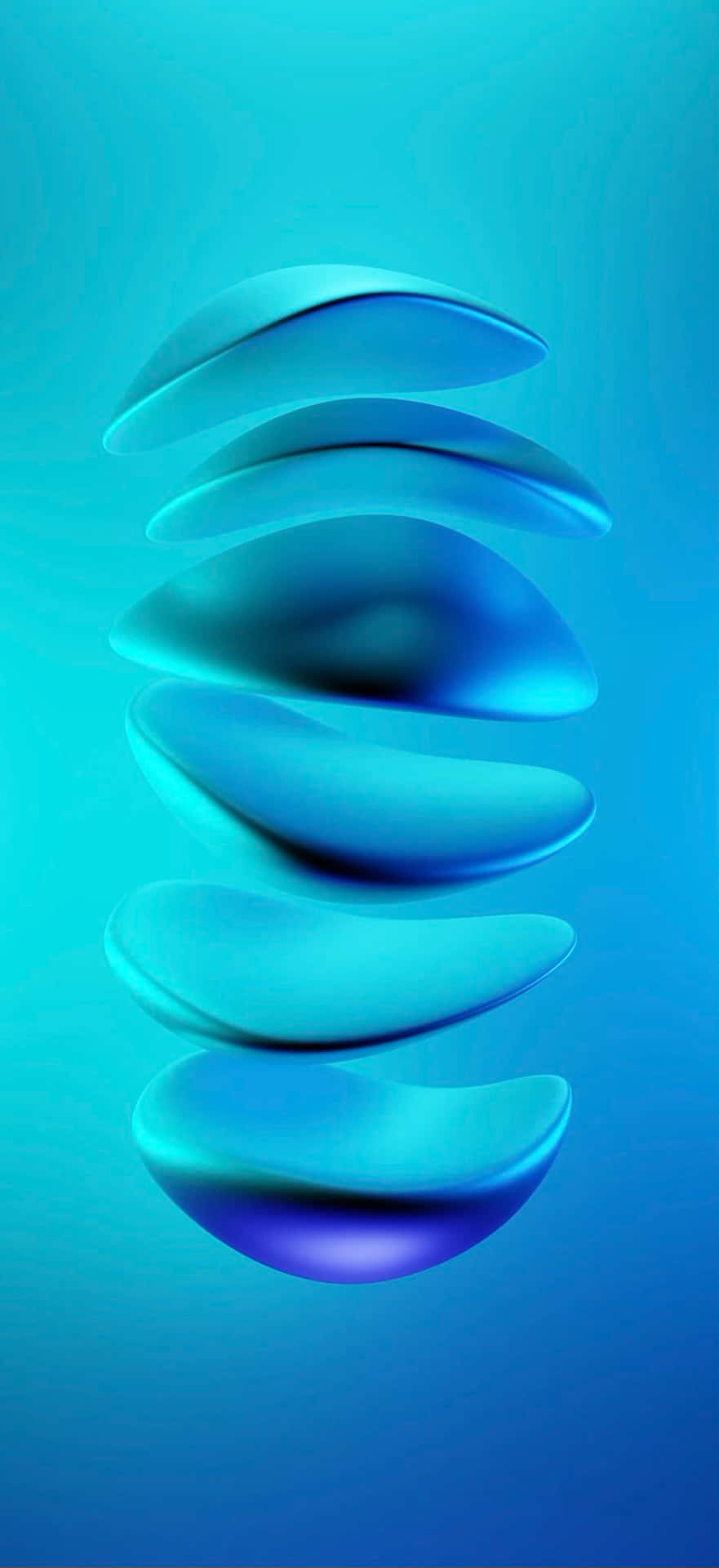 Einblauer Abstrakter Hintergrund Mit Einer Blauen Kugel. Wallpaper