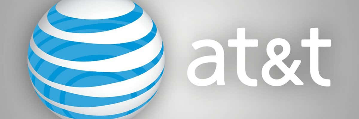 At&t Logo On A Gray Background Wallpaper