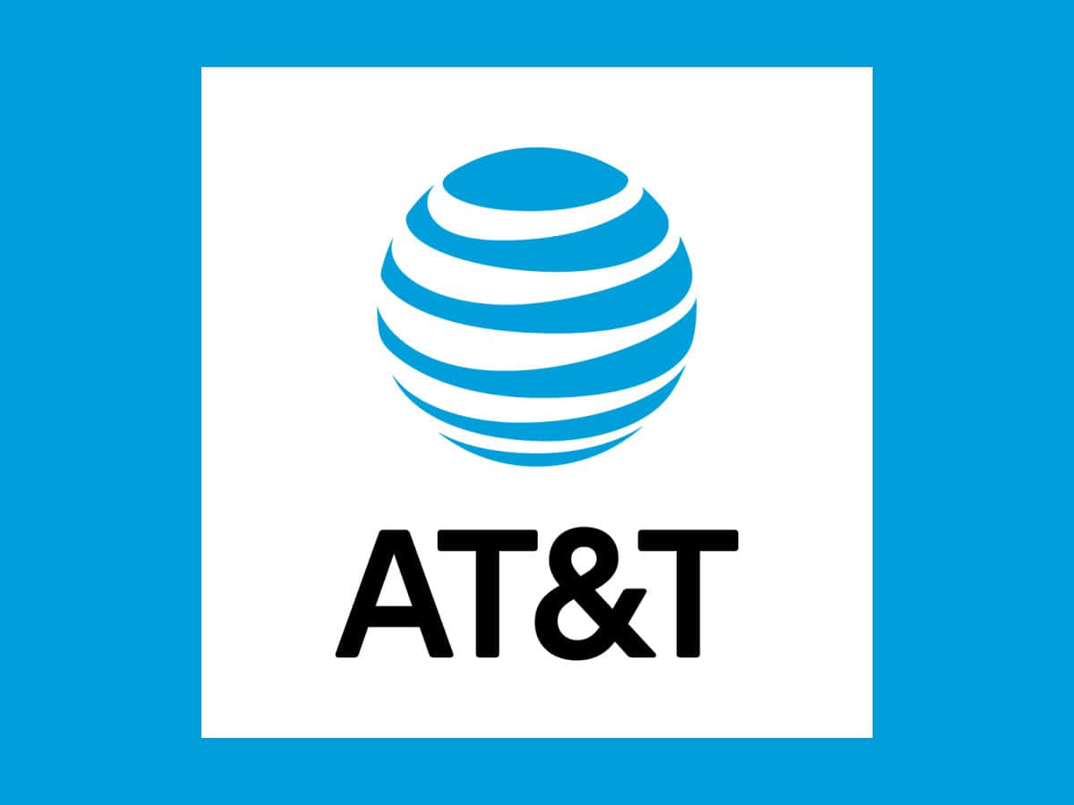 Et AT&T logo på en blå baggrund Wallpaper