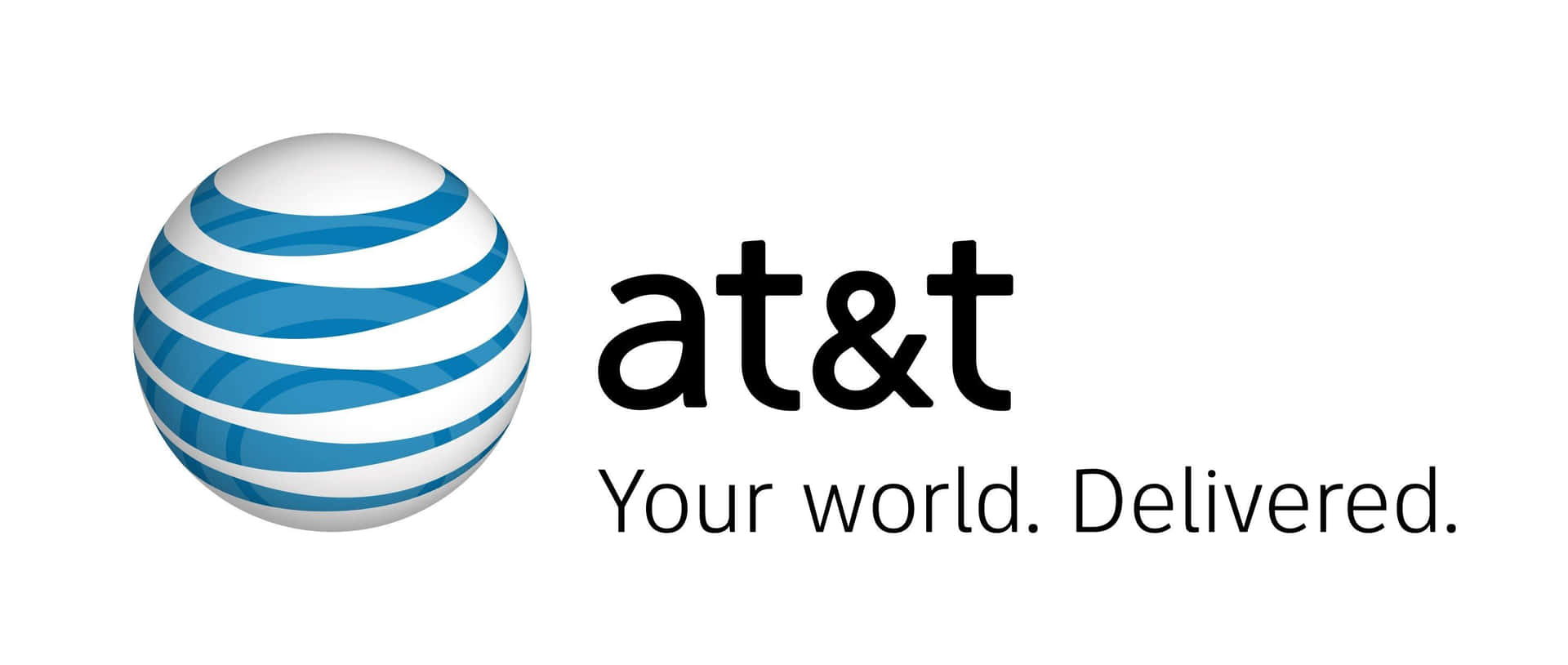 Logoet til AT&T med ordene 'AT&T din verden leveret' Wallpaper