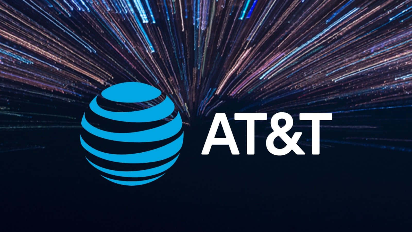 Logoet for AT&T på en blå baggrund. Wallpaper