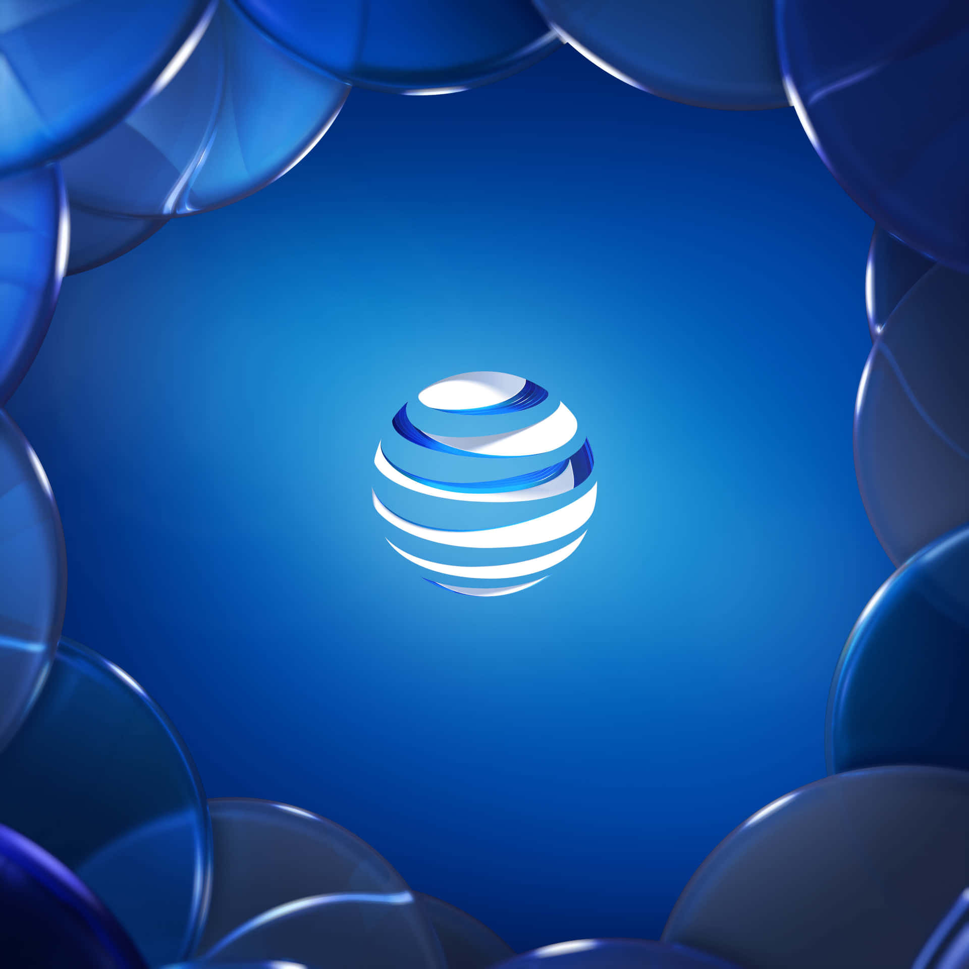 Logoet fra AT&T i blå cirkler Wallpaper