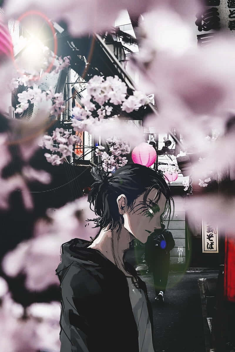 Attack On Titan Anime Sakura Trees Wallpaper