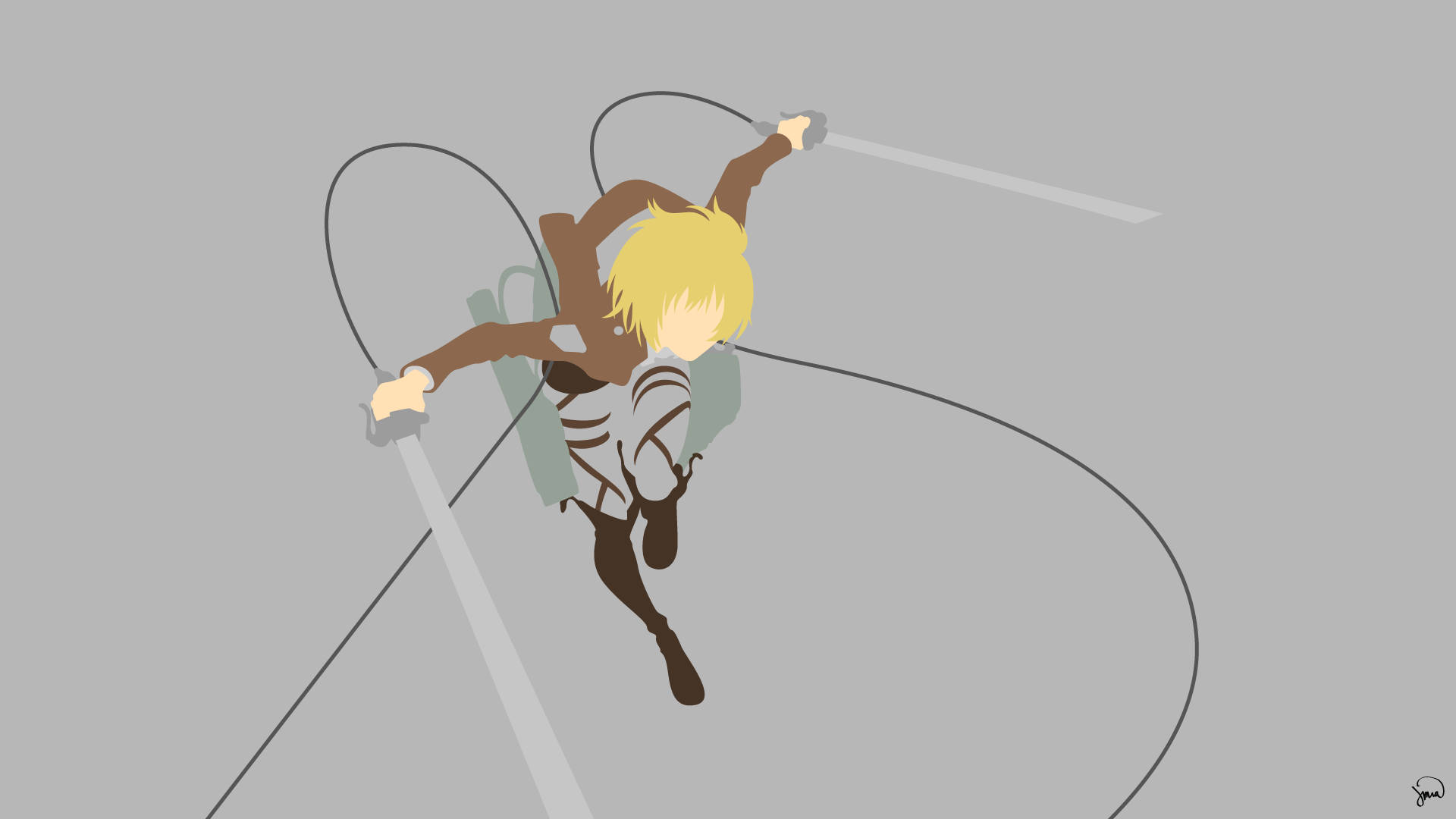 Personagens De Attack On Titan Armin Minimal Papel de Parede