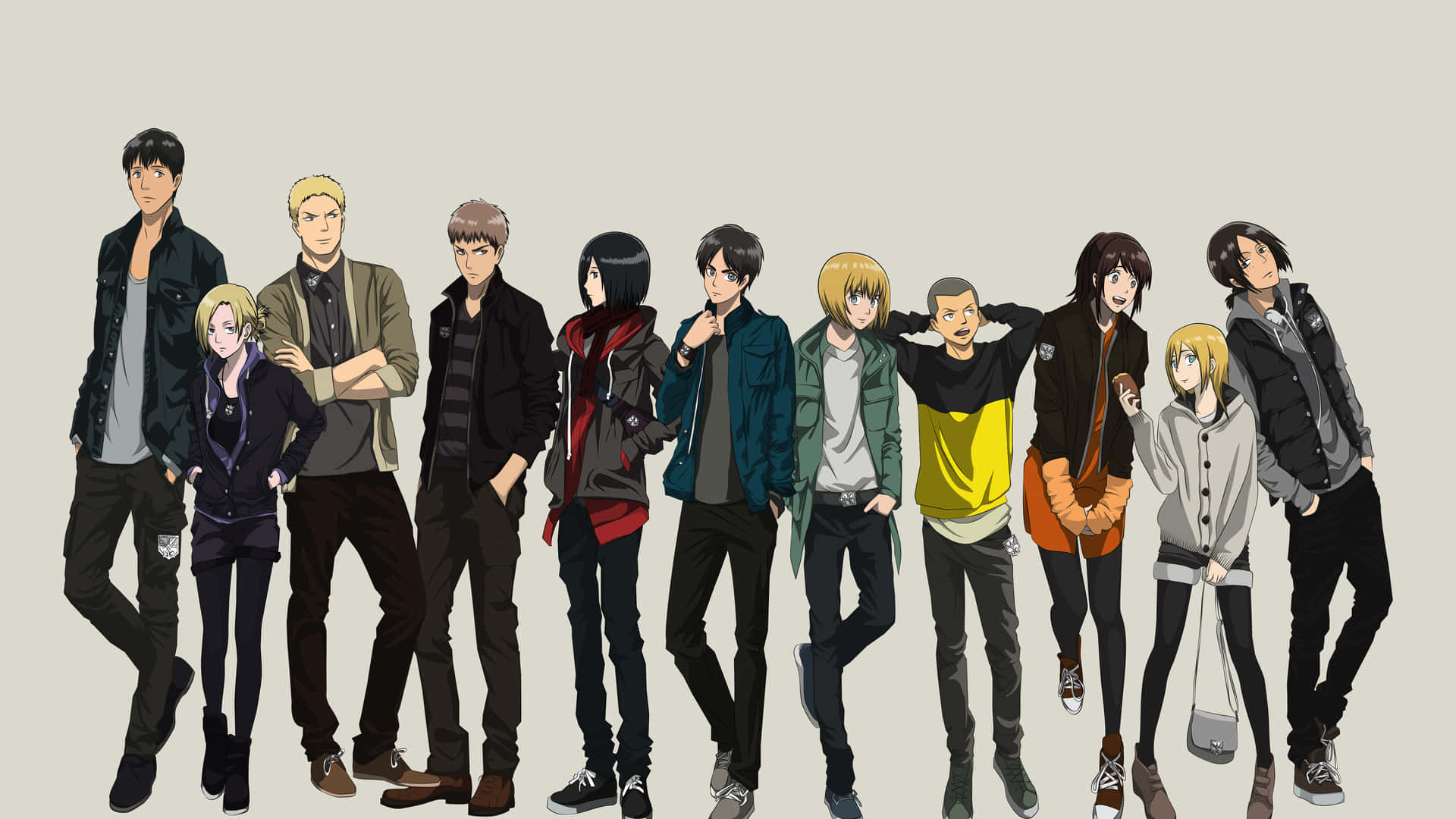 Attack_on_ Titan_ Characters_ Casual_ Clothing Wallpaper