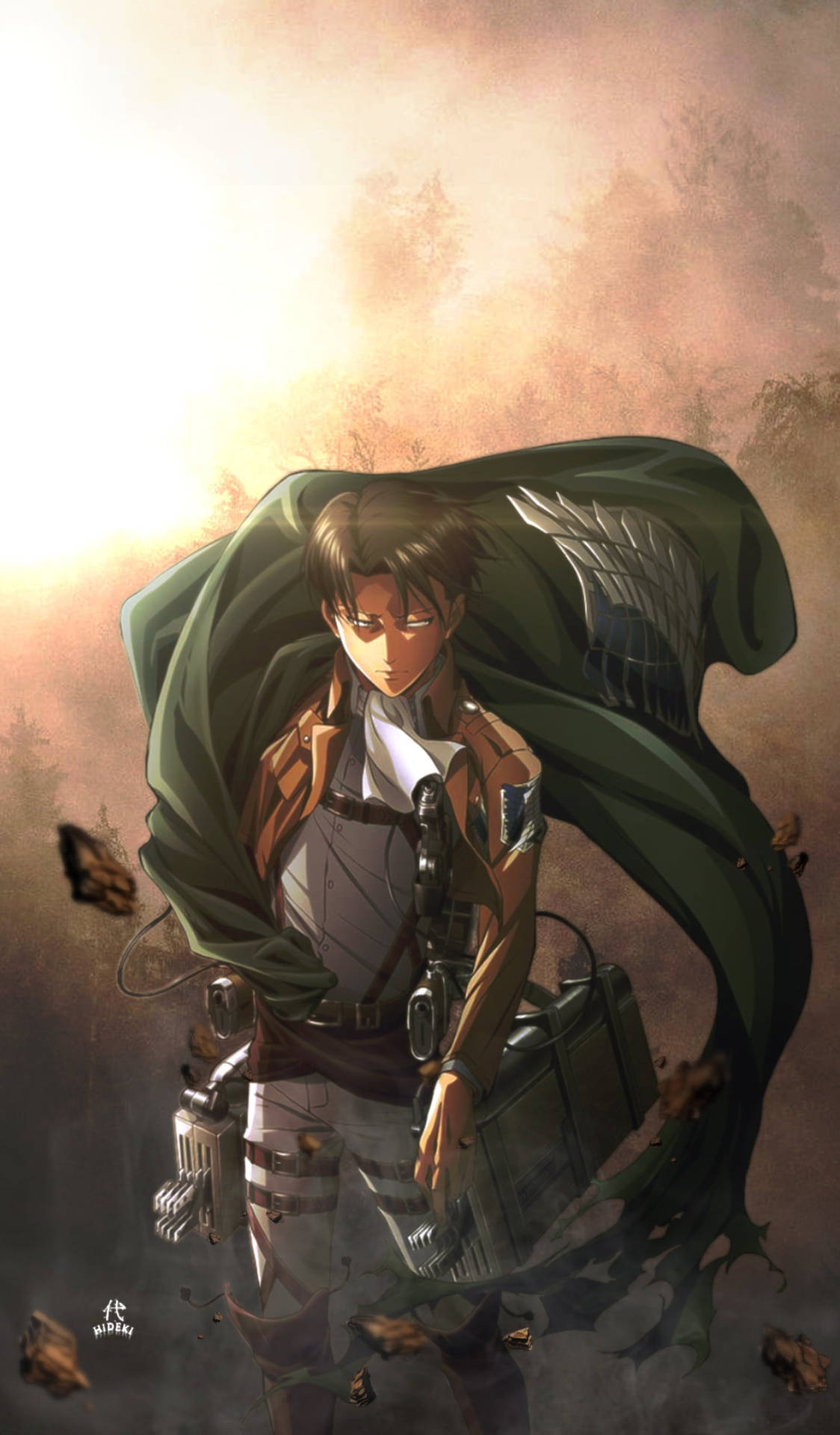 Attack On Titan Characters Dramatic Levi Wallpaper
