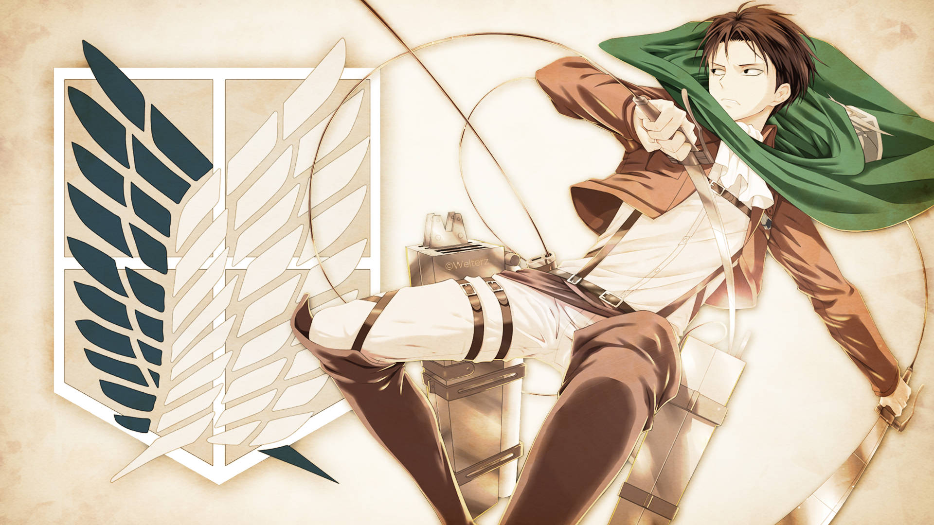 Brave, Determined and Devoted - Levi of the Scouting Legion Wallpaper