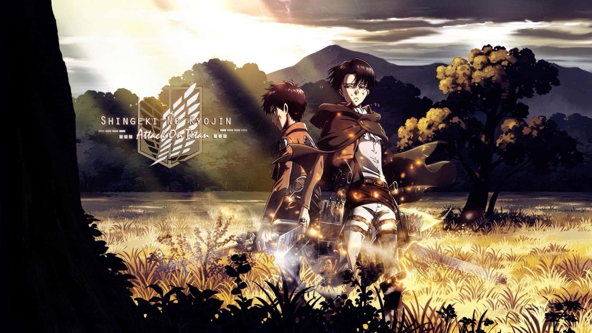 Survey Corps on the front lines of the Attack on Titan Season 1 Wallpaper