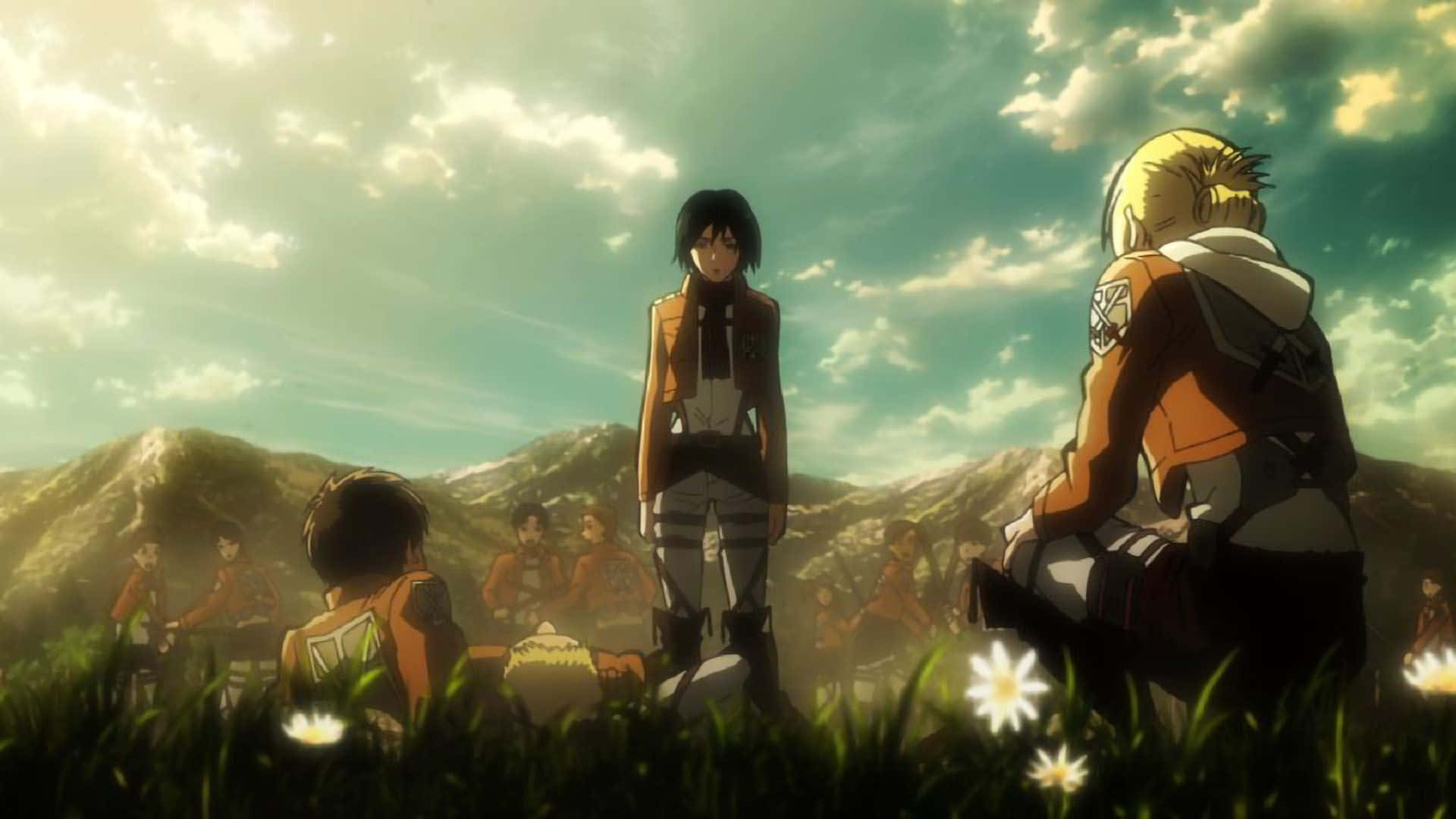 Follow Eren and the Scout Regiment on their New Adventures Wallpaper