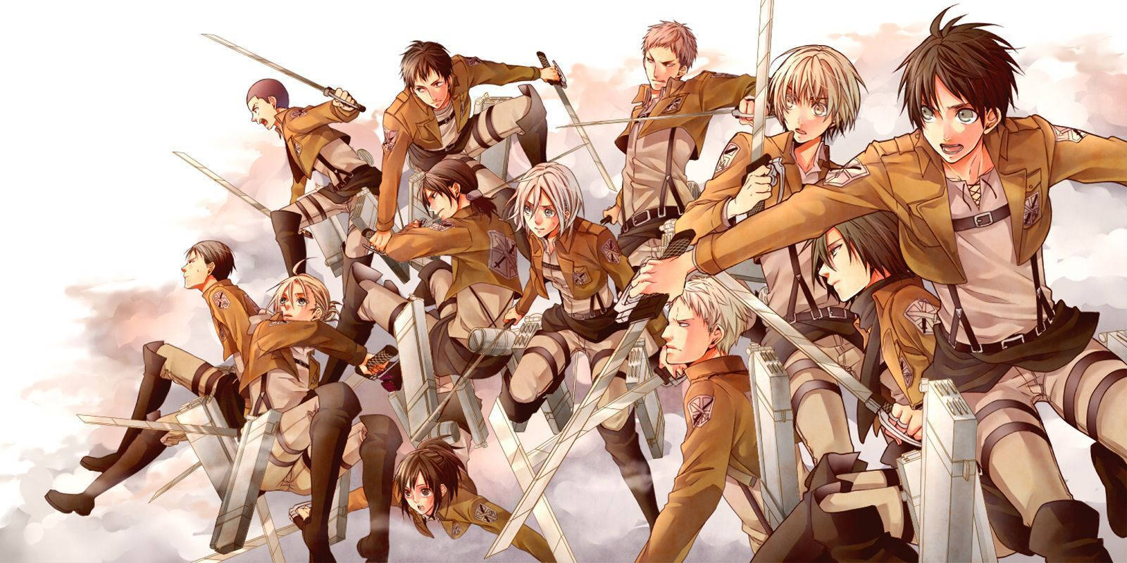 Members of the Survey Corps defended the walls of their kingdom from the Titans. Wallpaper