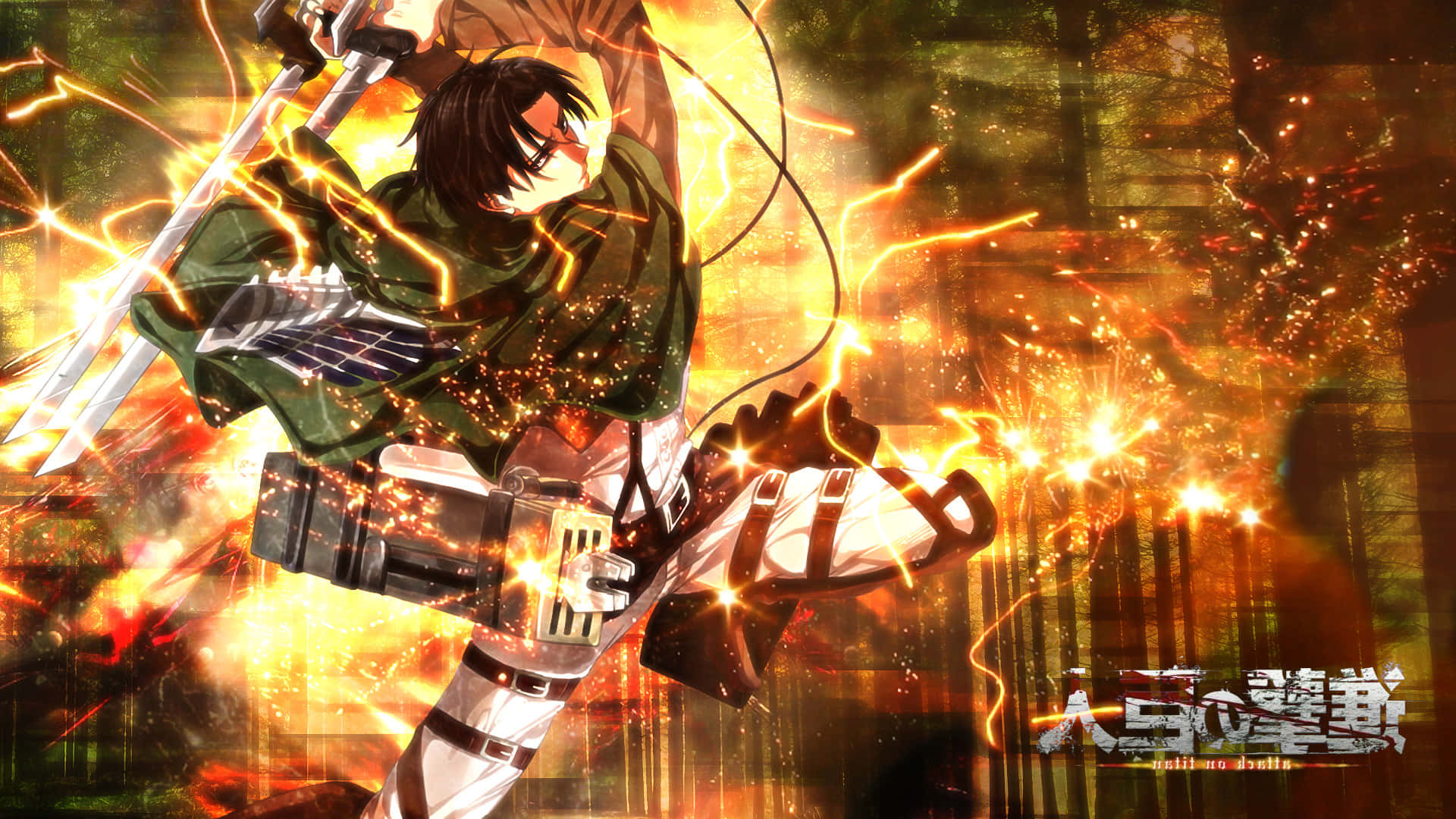Experience the thrilling battle between titans and humans in the Attack on Titan video game. Wallpaper