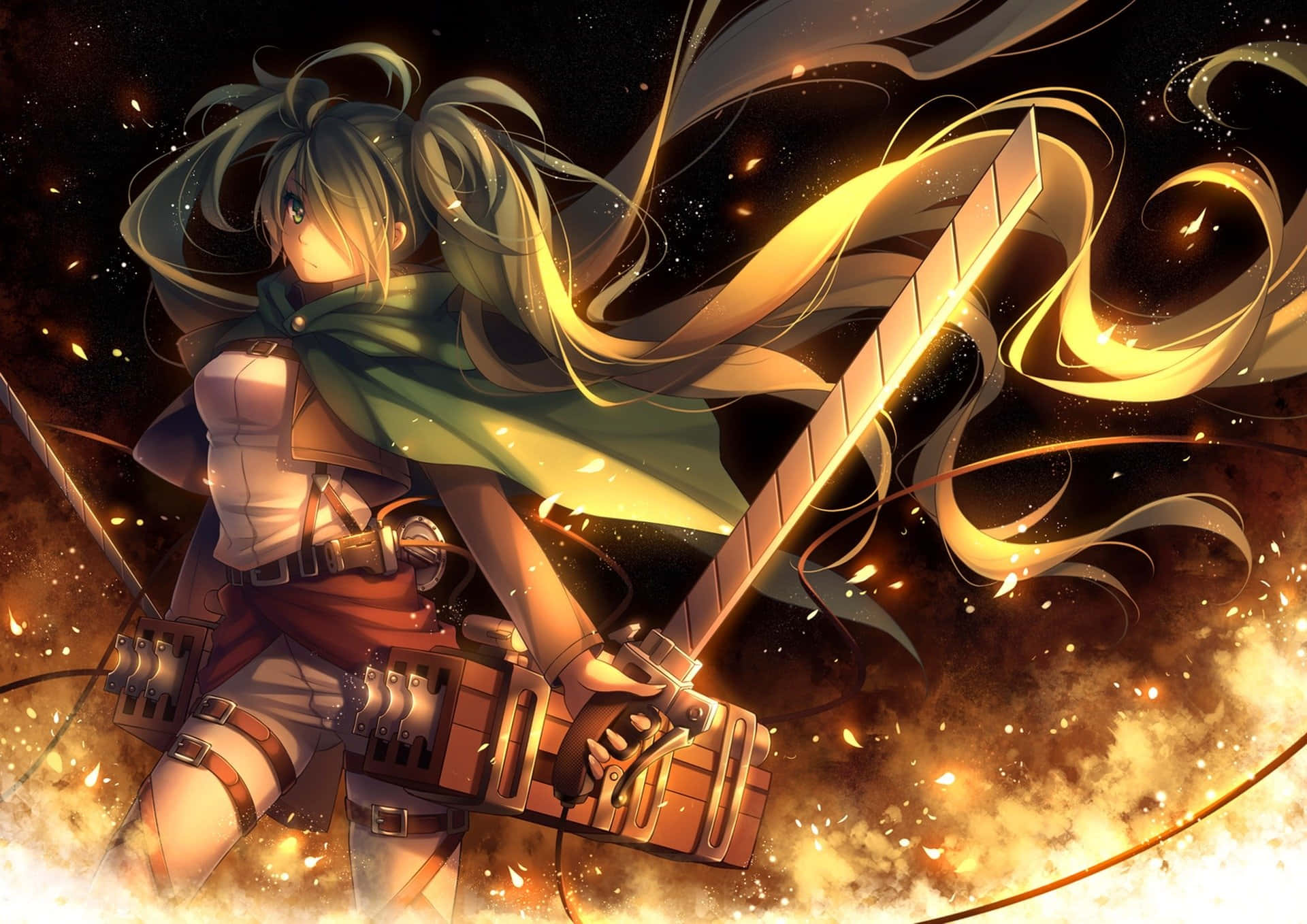 Fast-paced Action-Adventure in Attack on Titan Video Game Wallpaper