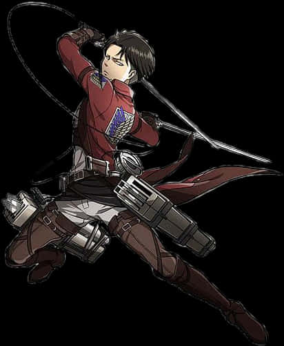 Attackon Titan Eren Yeager Action Pose PNG