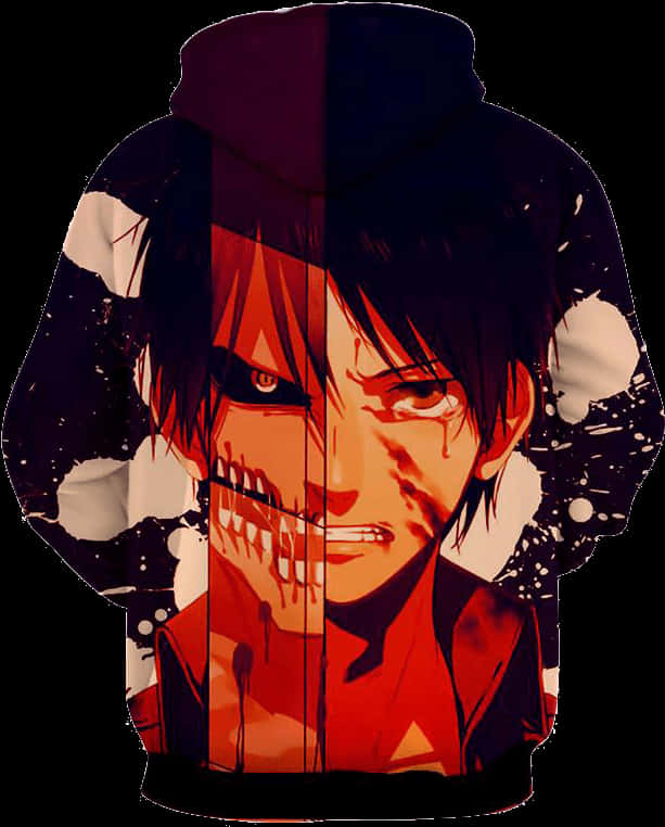 Attackon Titan Eren Yeager Hoodie PNG