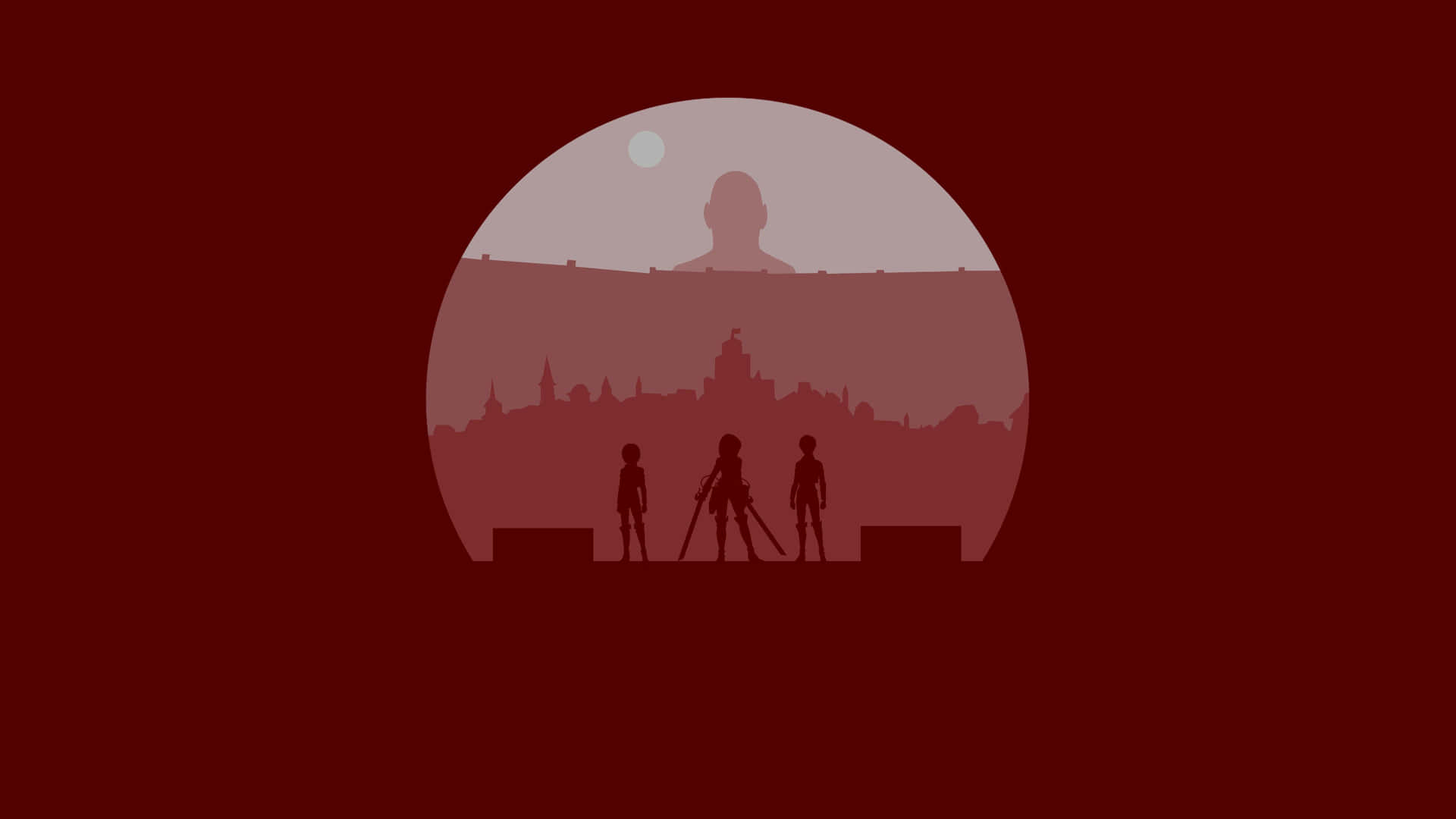 Attackon Titan Silhouette Wallpaper Wallpaper