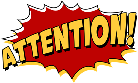 Attention Comic Style Burst PNG