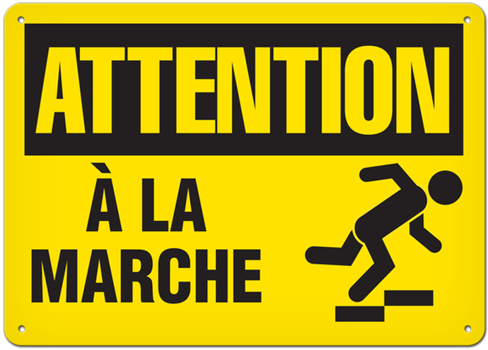 Attention Watch Your Step Sign PNG