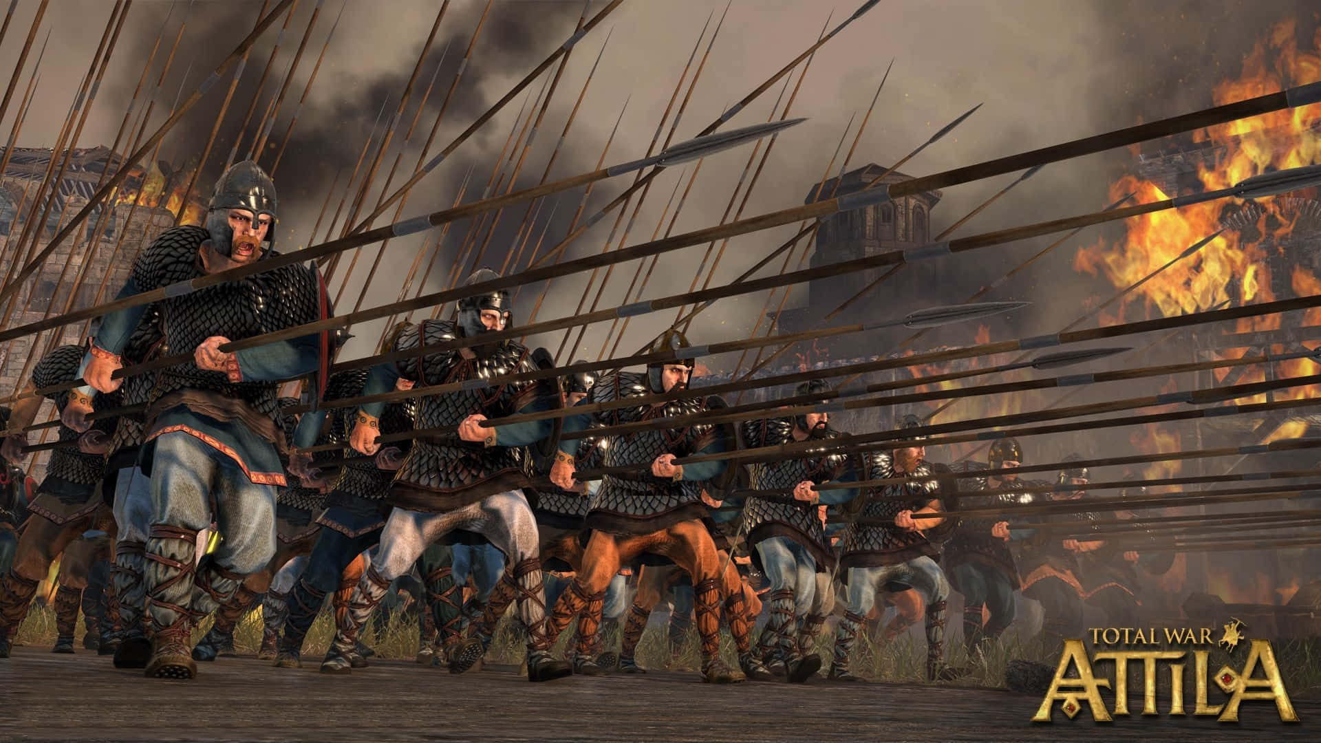 Mestre kunsten af krig i det fantastiske spil Attila Total War. Wallpaper