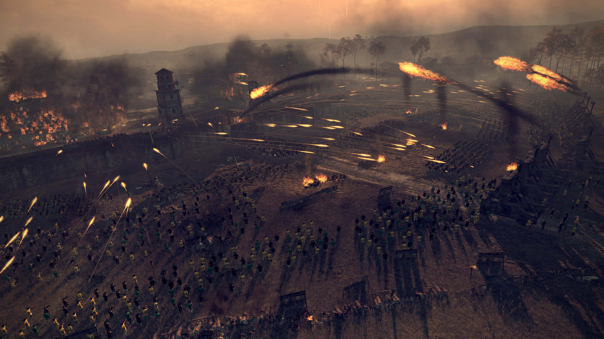 Sconfiggii Tuoi Nemici Nel Videogioco Attila Total War Sfondo