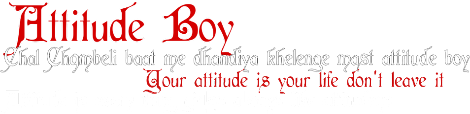 Attitude Boy Graphic Text PNG