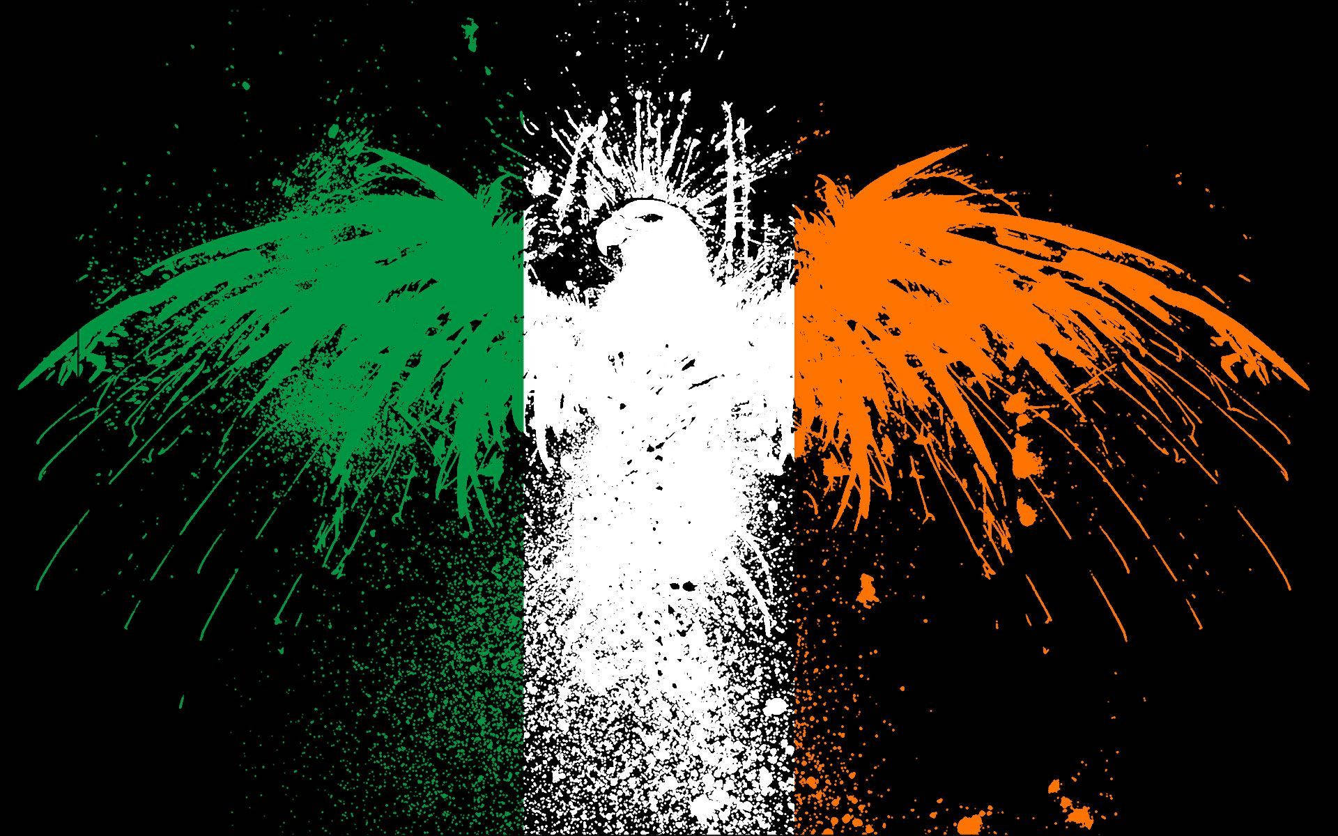 Attractive Irish Eagle Flag