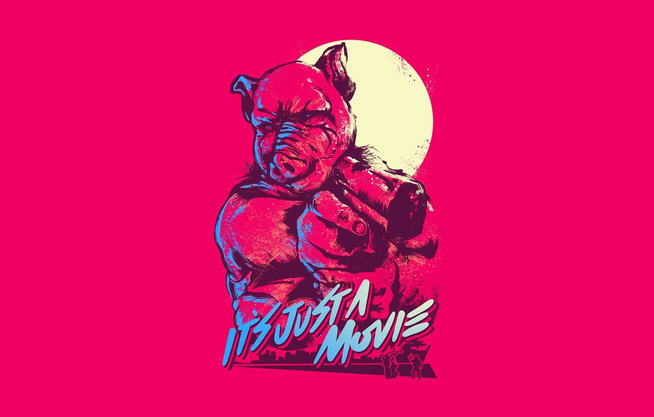 Put on your mask and dive into the neon drenched world of Hotline Miami Wallpaper