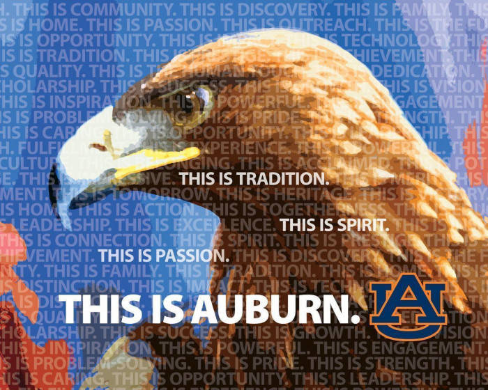 Auburn Football Eagle With Text Wallpaper