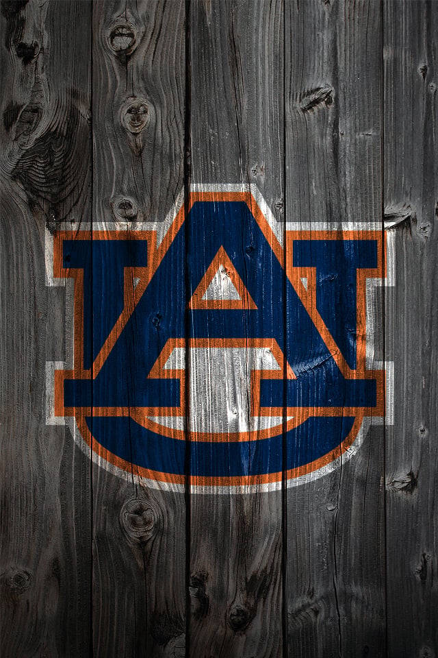 Auburn Football Painted On Wood Picture