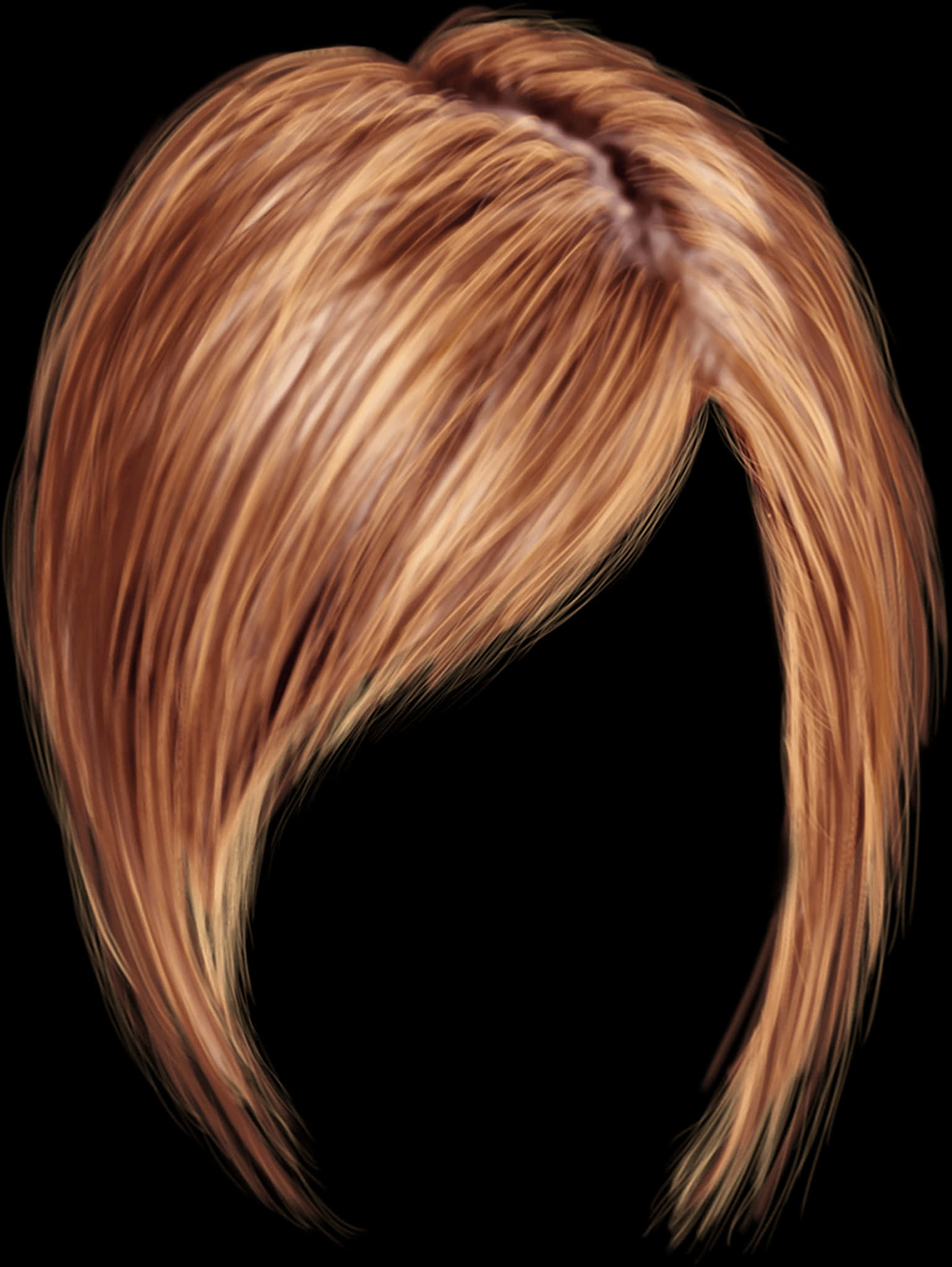 Auburn Hair Flip Style PNG