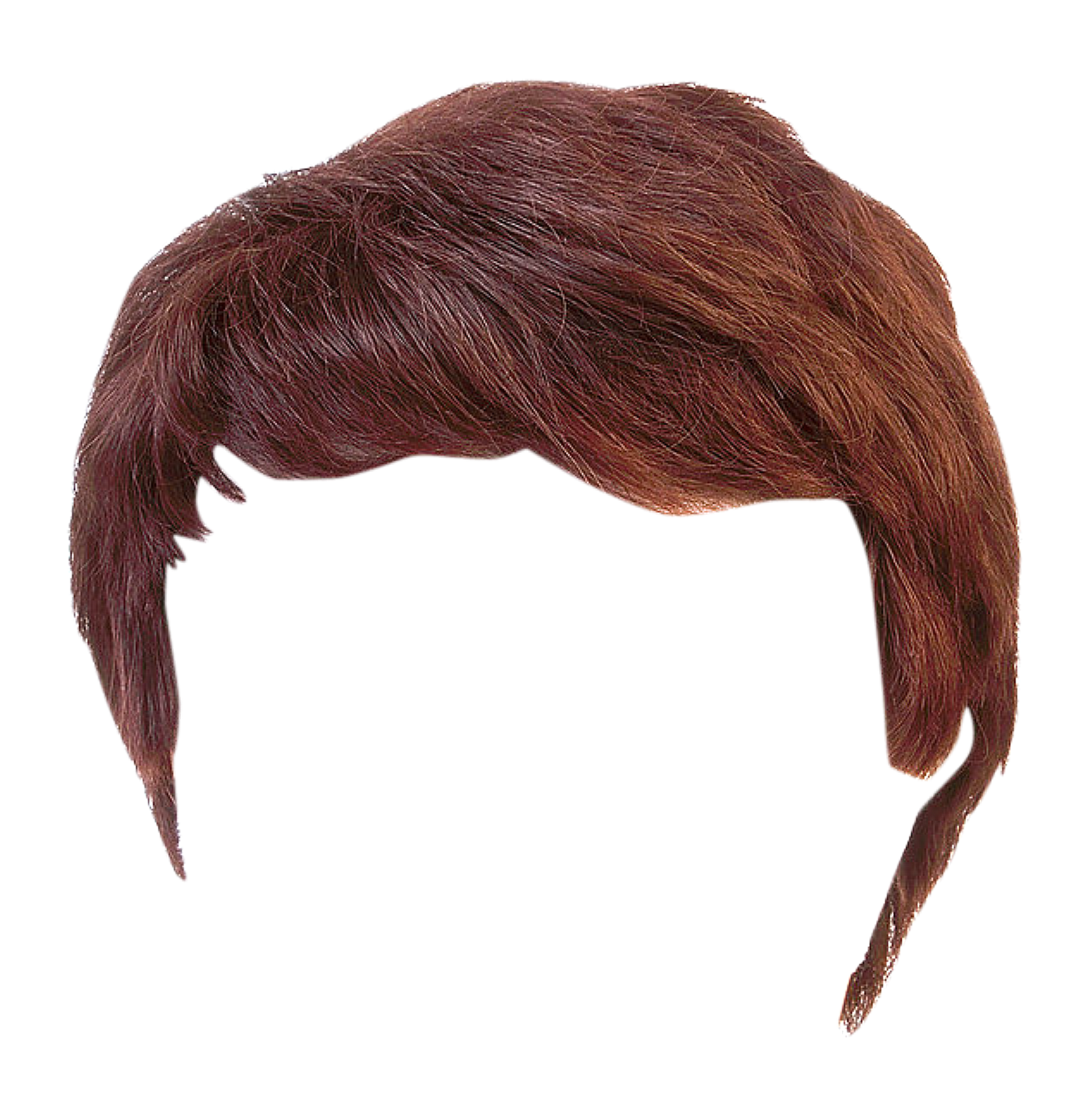 Auburn Hair Wig Isolated PNG