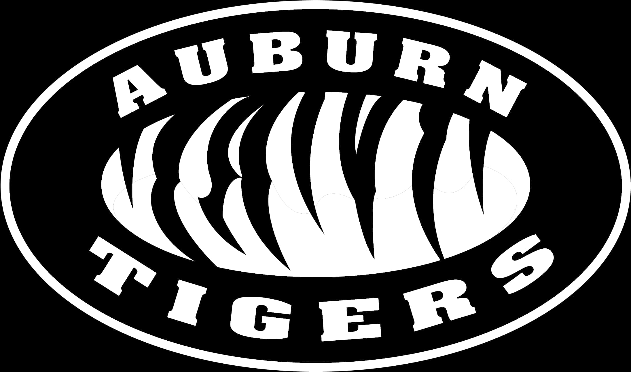 Auburn Tigers Logo Blackand White PNG