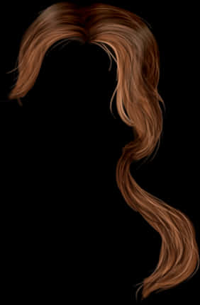 Auburn Wavy Hair Graphic PNG