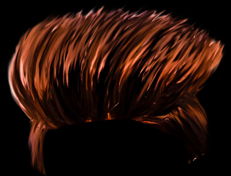 Auburn_ Hair_ Silhouette PNG