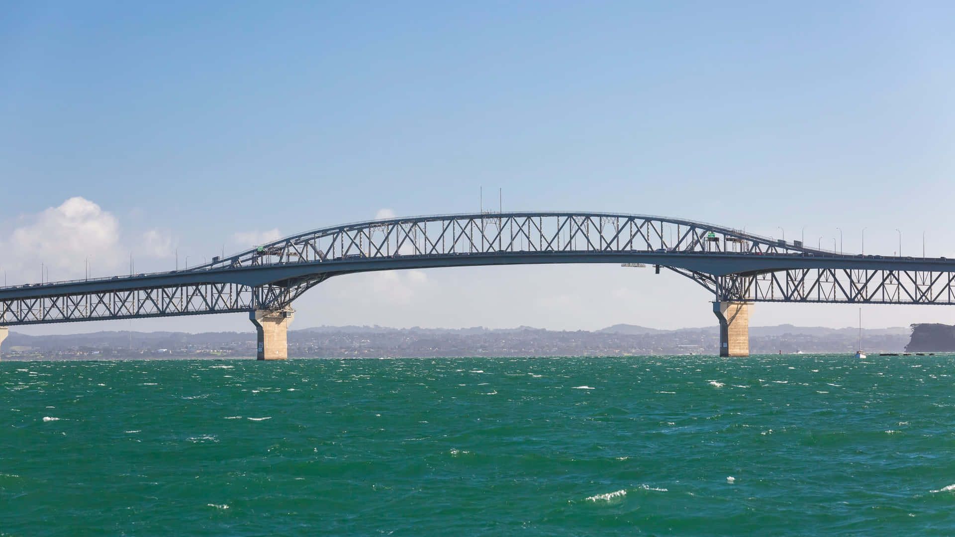 Auckland Harbour Bridge Sunny Day Wallpaper