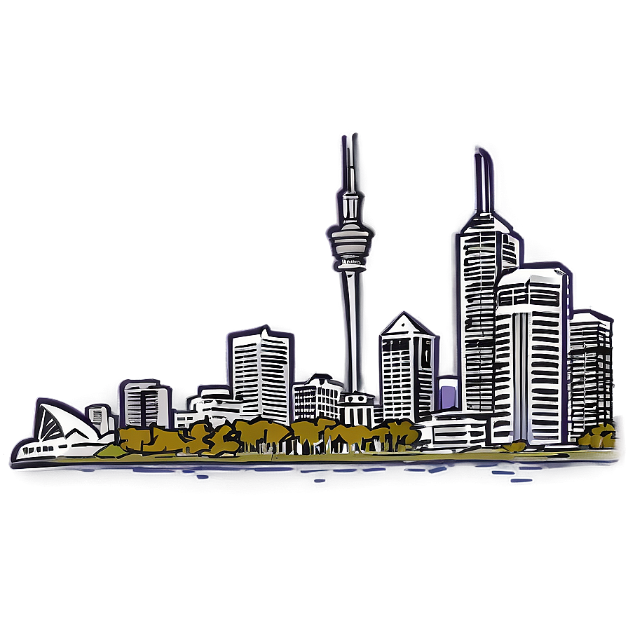 Download Auckland Skyline Png Urm49 | Wallpapers.com