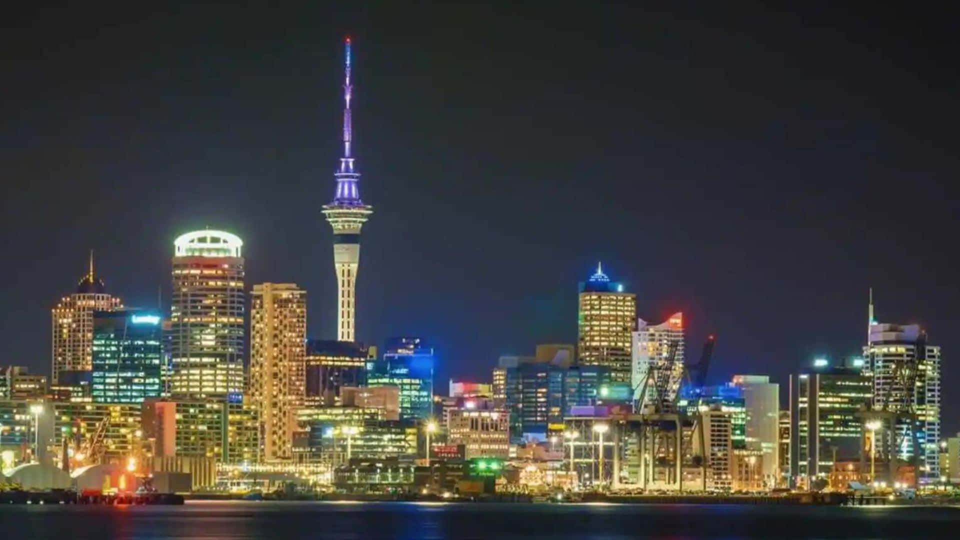 Auckland Skylineat Night Wallpaper