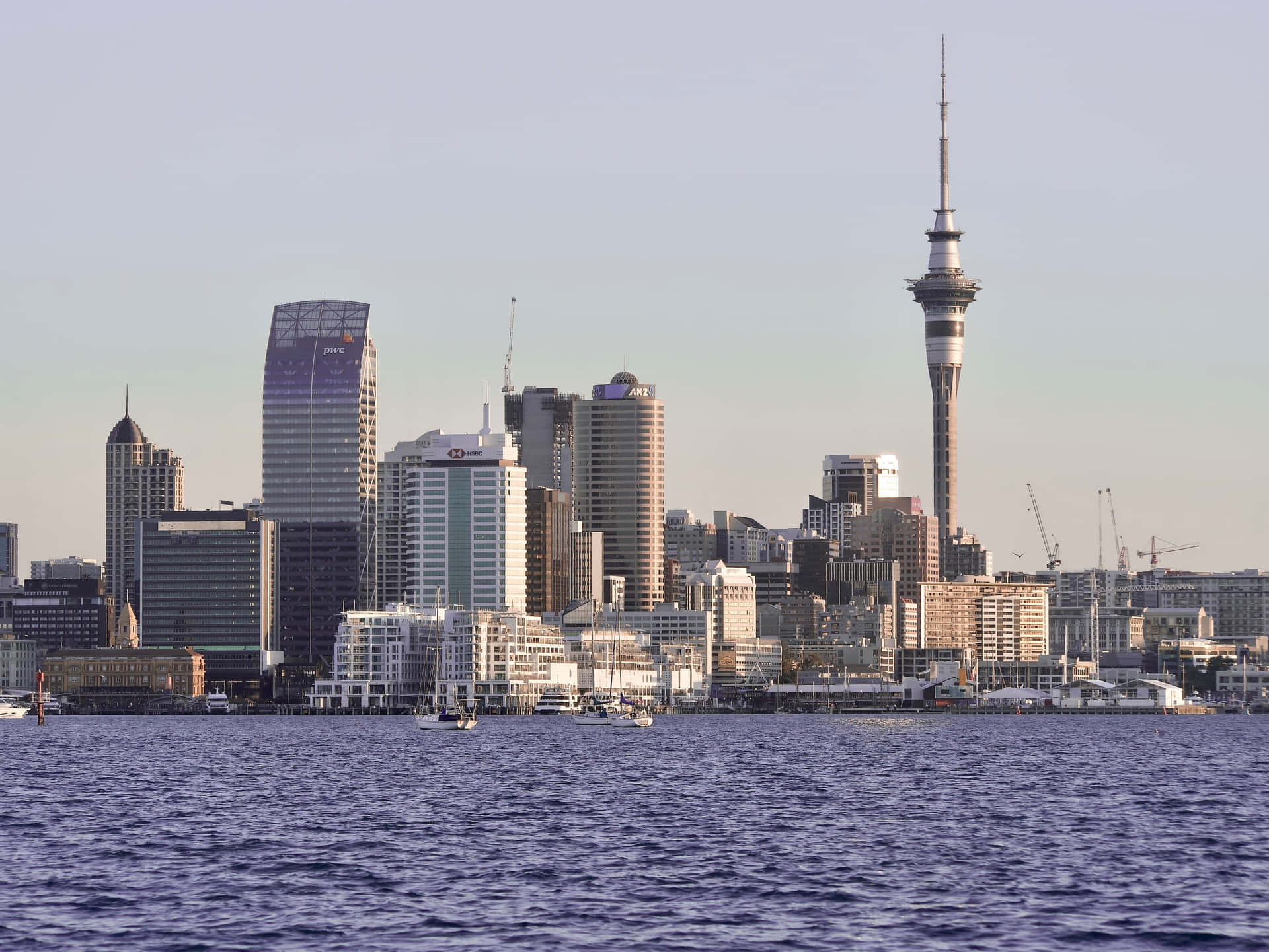 Auckland Skylinewith Sky Tower Wallpaper