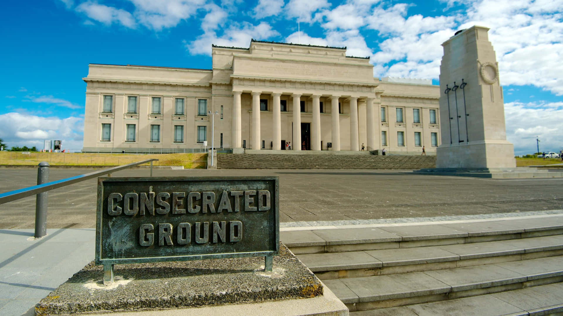 Auckland Krigsminnesmerke Museum Vigslet Grunn Bakgrunnsbildet