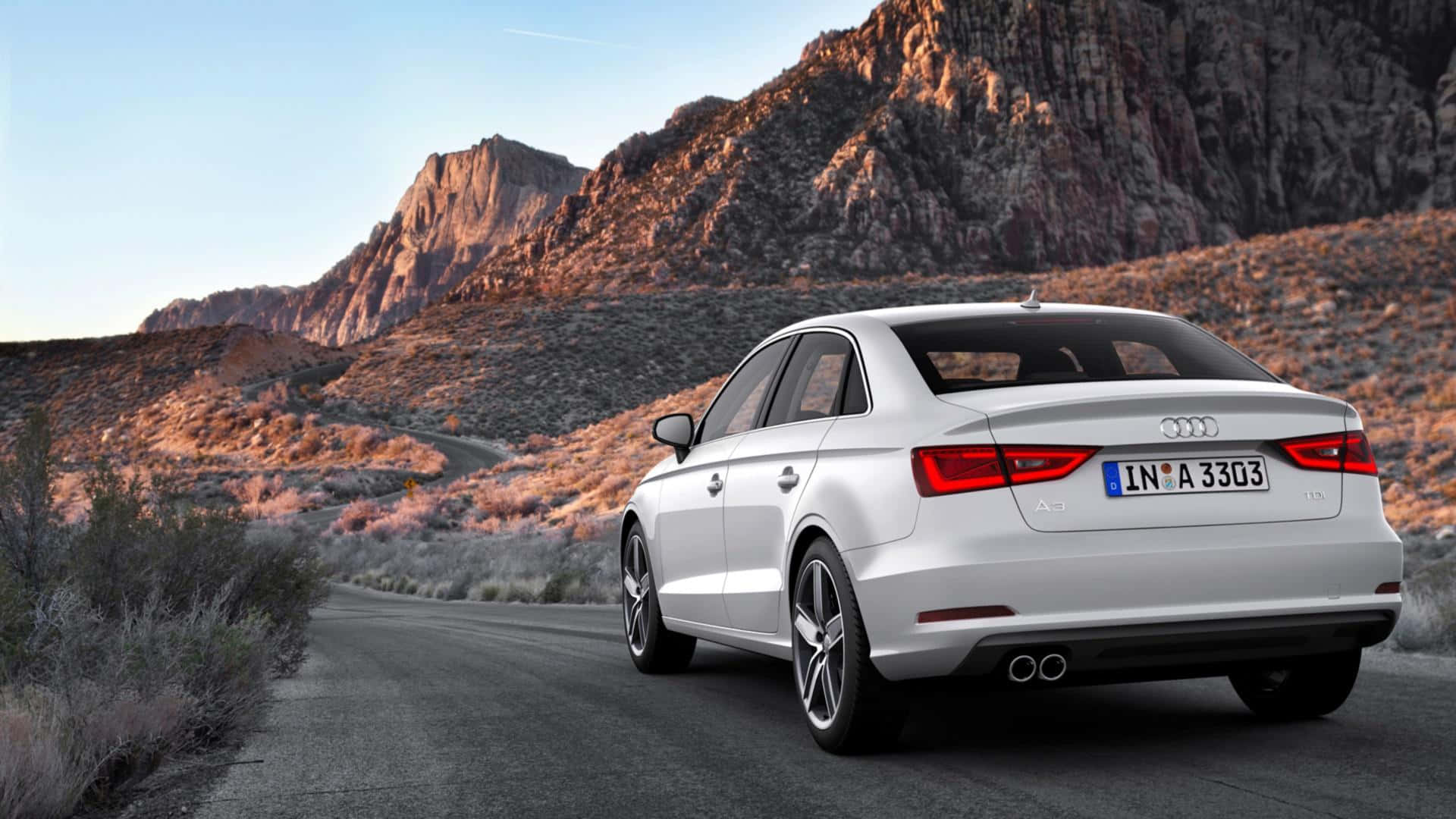 Sleek and Stylish Audi A3 in the City Wallpaper