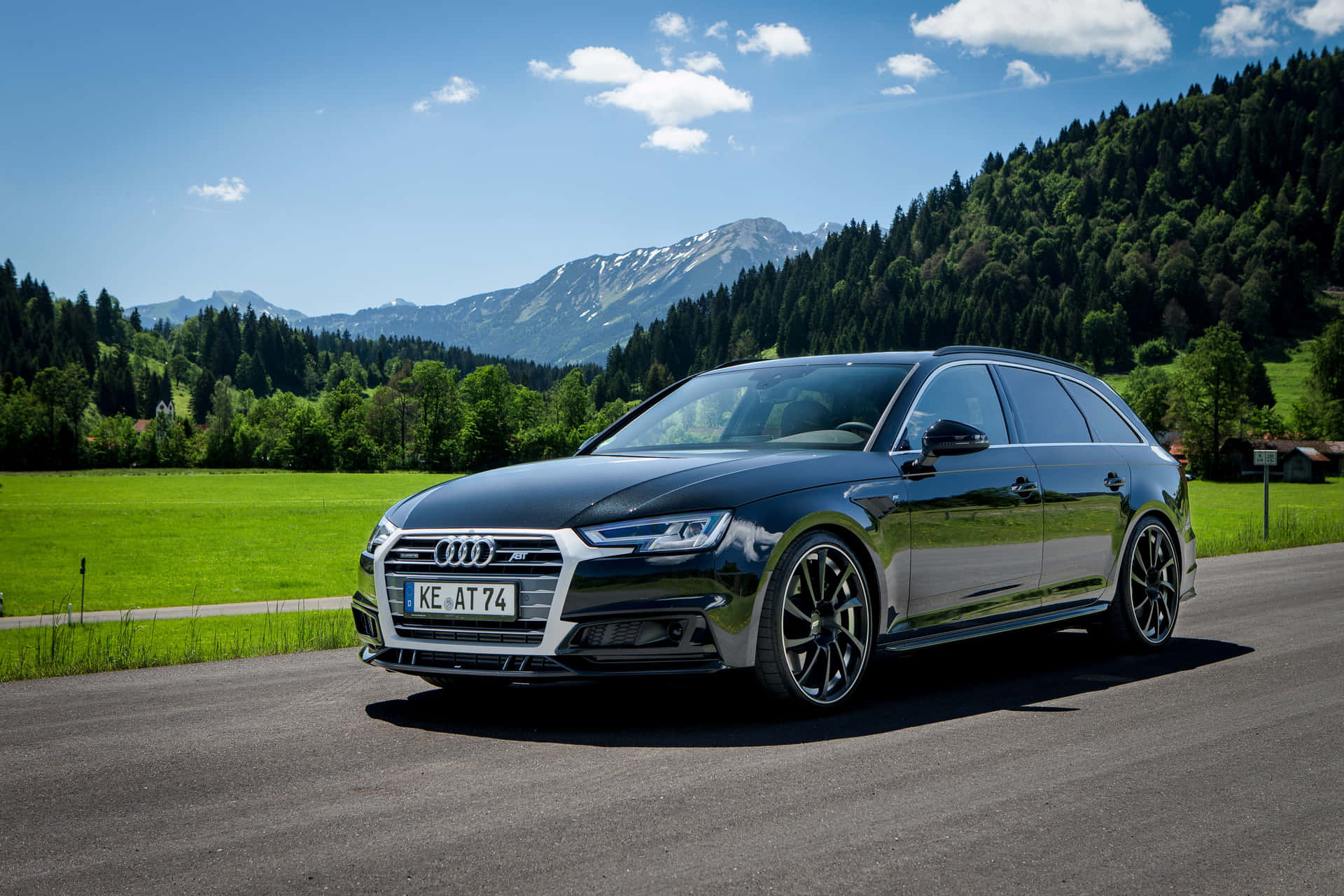 Sleek Audi A4 in its Element Wallpaper