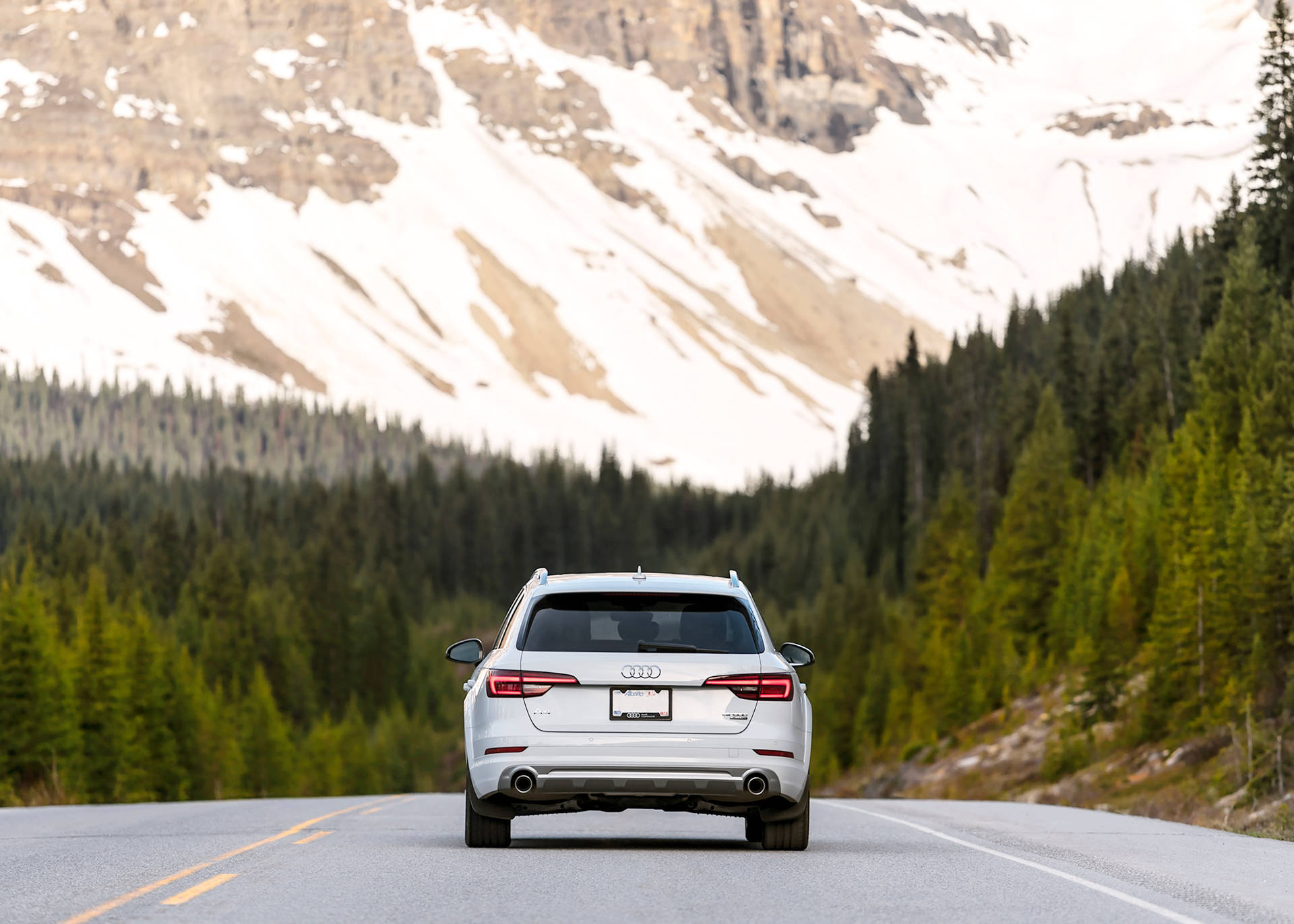 Audi A4 Rear View Landscape Wallpaper