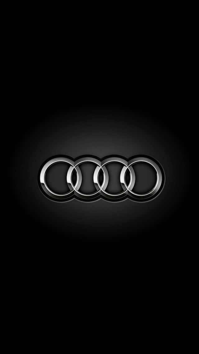 Audi Logo On Black Background Wallpaper