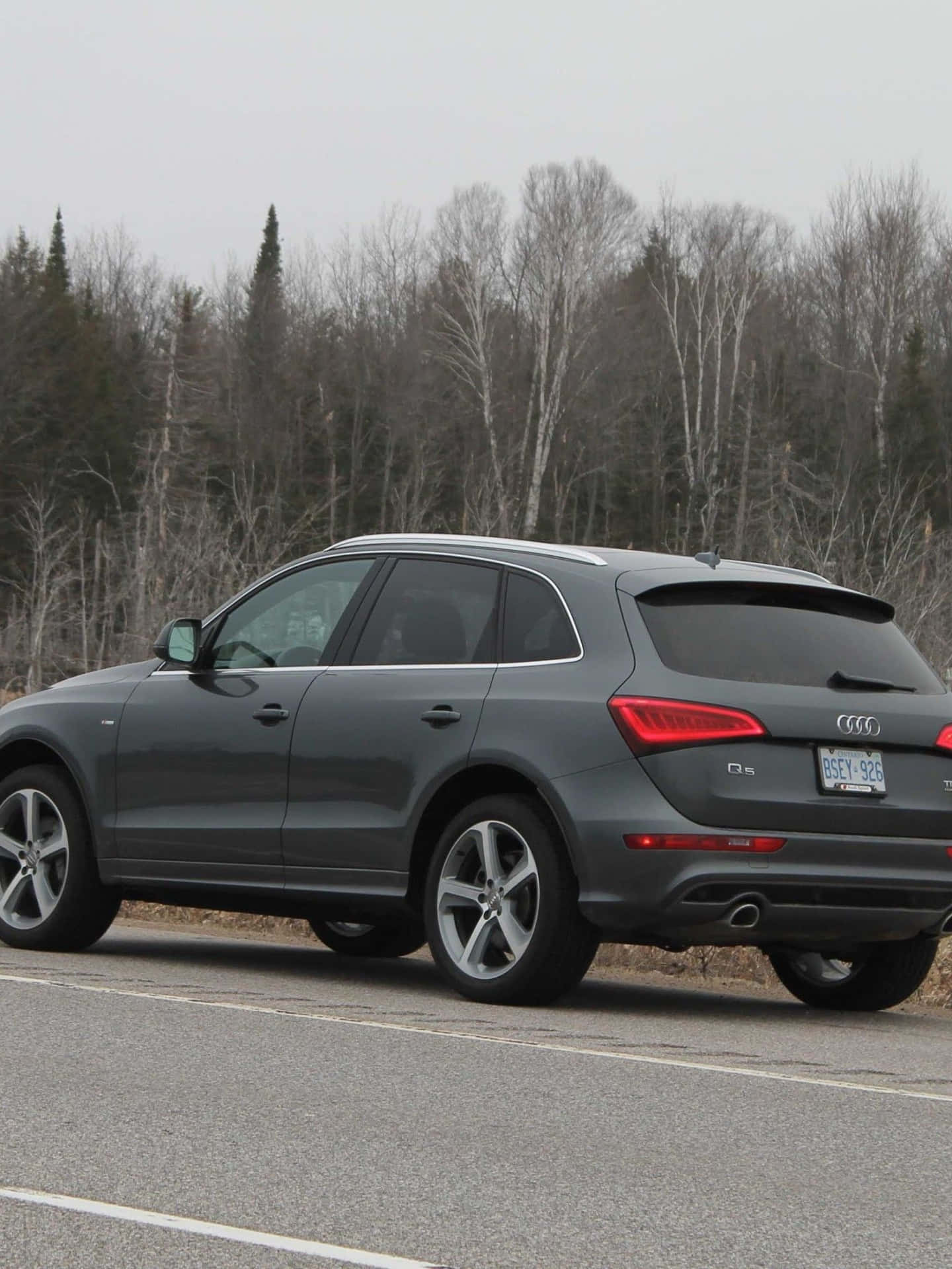 Sleek Audi Q5 on a Scenic Route Wallpaper