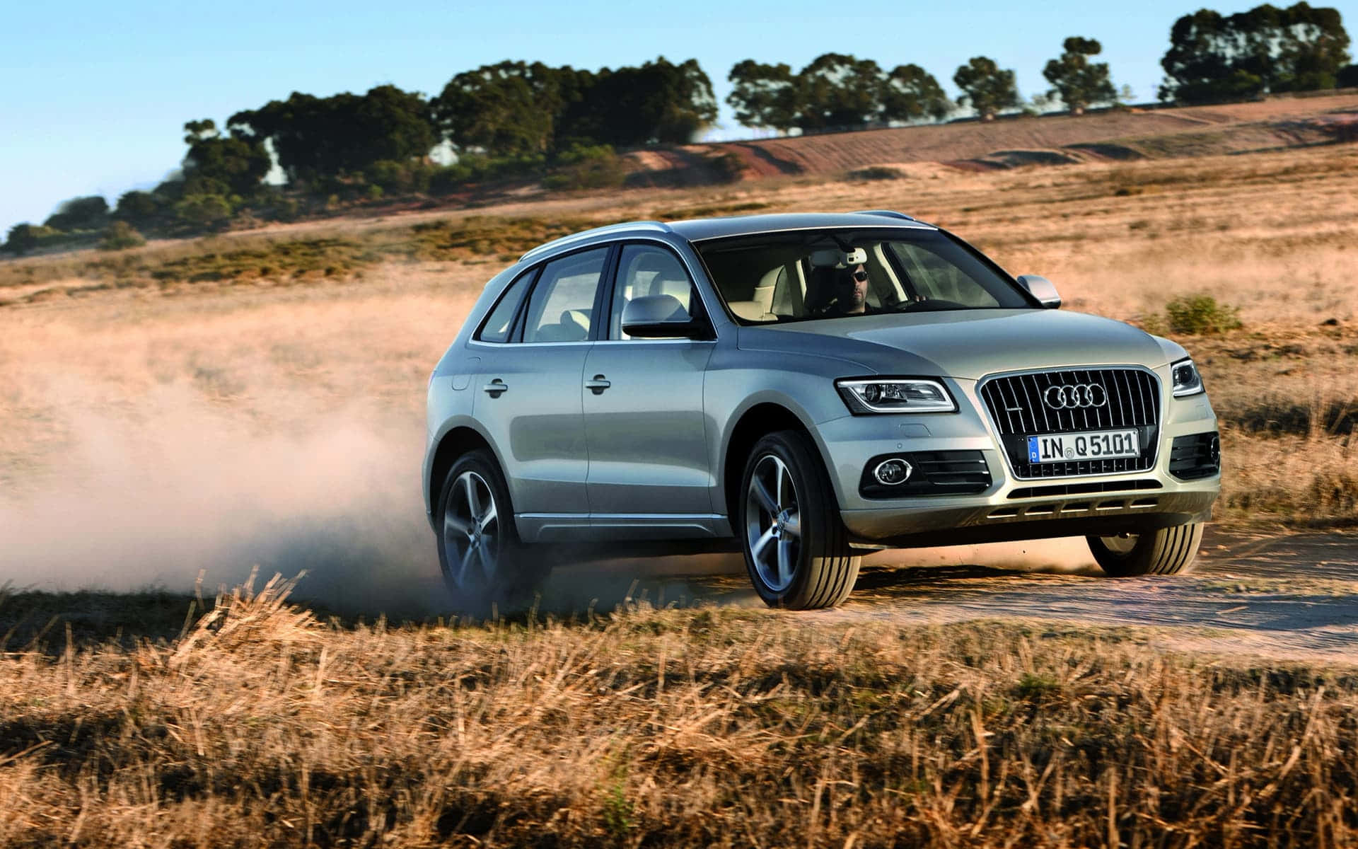 Audi Q5 in a Picturesque Landscape Wallpaper