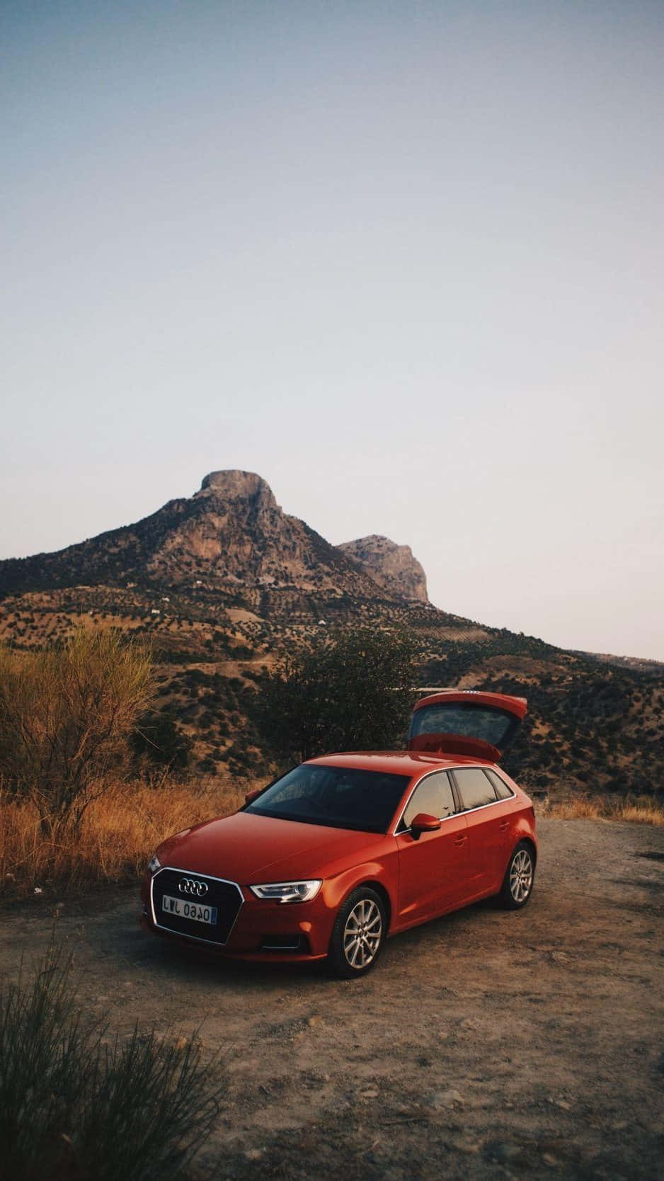 Sleek and Sophisticated Audi Q5 in a Vibrant City Setting Wallpaper