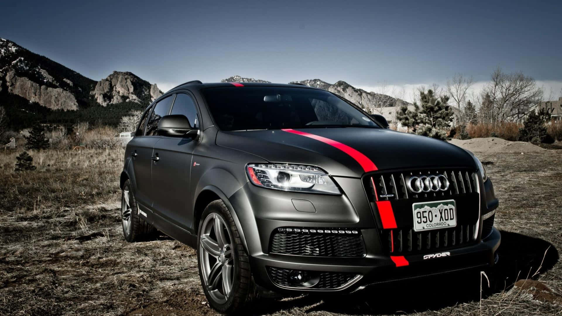 Sleek and Modern Audi Q7 in Action Wallpaper