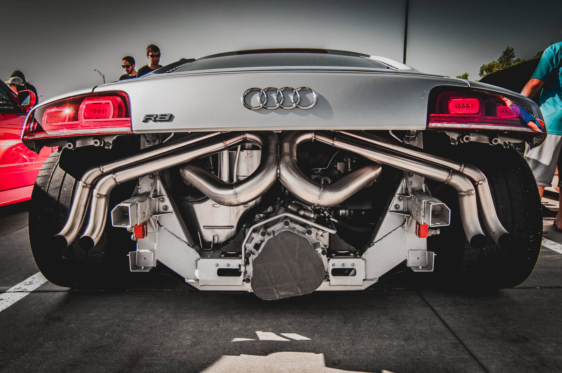 Powerful Performance Unleashed  - The Audi R8 Exhaust System Wallpaper