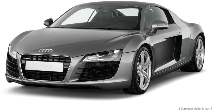 Audi R8 Silver Sports Car PNG